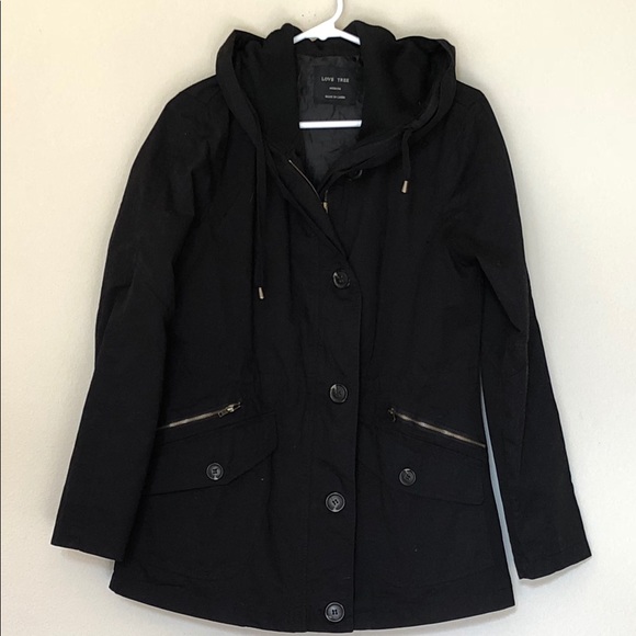 Love Tree Jackets & Blazers - Cotton Hooded Zip Jacket